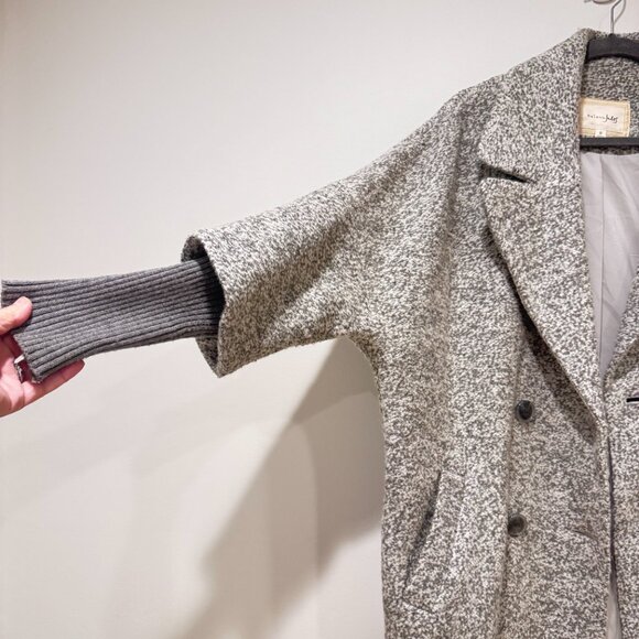 Anthropologie Maison Jules Grey Wool Blend Coat | Size S | Chic Oversized Fit - Picture 5 of 9